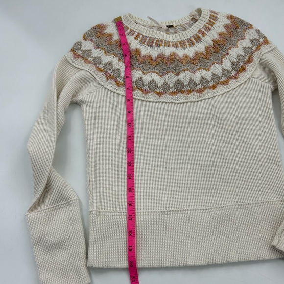 Free People Cream and Pink Knit Sweater - Picture 5 of 6
